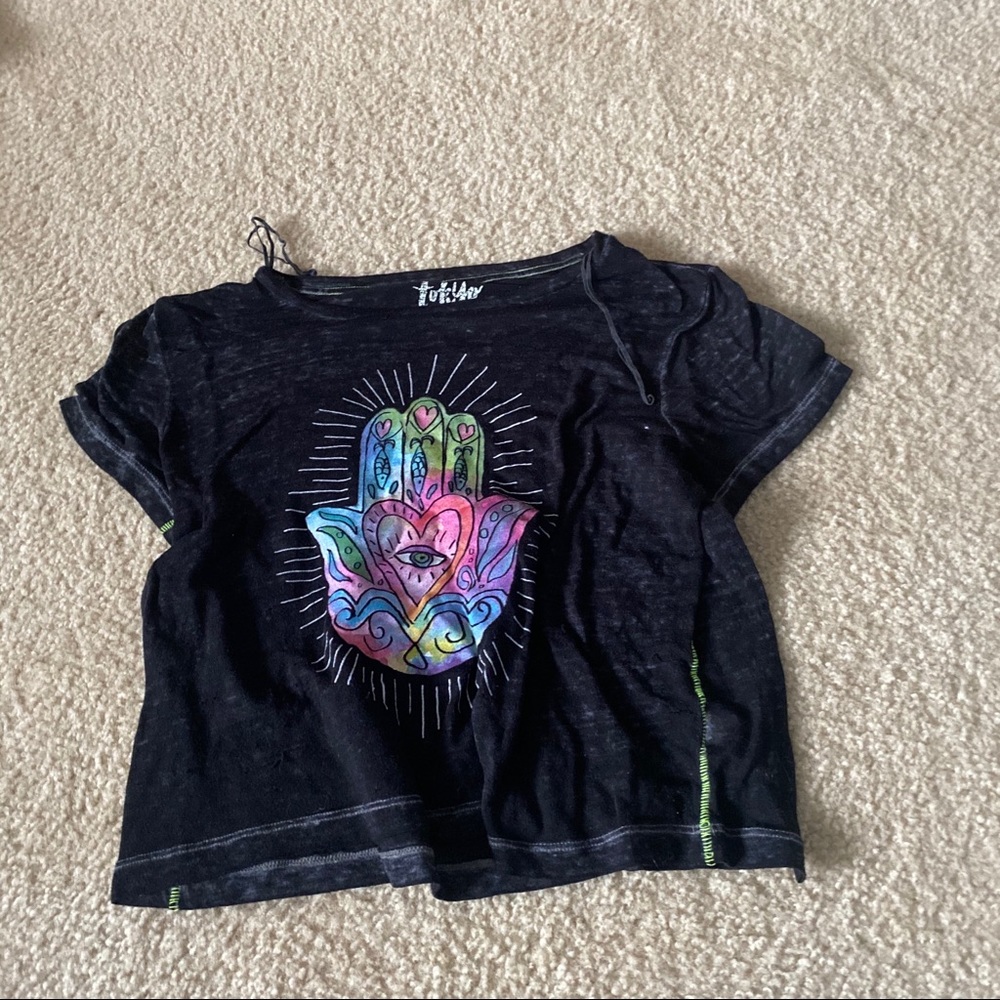 Black see through shirt